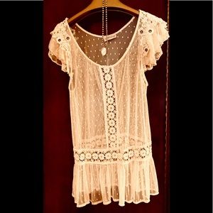 Addison Ivory lace top